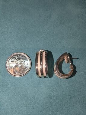 Tiffany & Co. Sterling Atlas Groove Triple-Row Hoop Earrings
